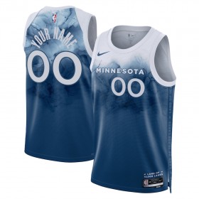NBA Mænd Trøje Minnesota Timberwolves Custom 2023-24 Nike City Edition Blå Swingman